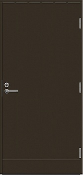 фото теплая входная дверь swedoor by jeld-wen function barents eco с замком abloy lc200 тёмно-коричневая