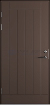 Дверь наружная деревянная ScanDo 01, темно-коричневая