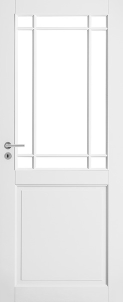 Дверь белая массивная SWEDOOR by Jeld-Wen Craft 131, M9x21, Правая, Белый NCS S 0502-Y