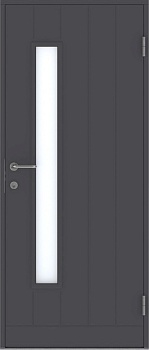 Теплая финская входная дверь SWEDOOR by Jeld-Wen Basic B0034, тёмно-серая