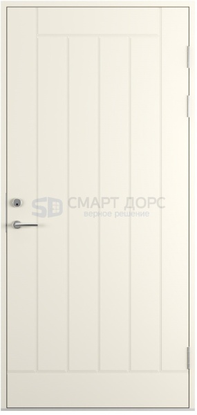  Дверь наружная деревянная ScanDo 01, белая, 10*21, правое