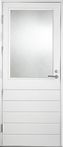 Террасная дверь Kaski PO5 M12, Белый NCS S 0502-Y, M10x21, Левая