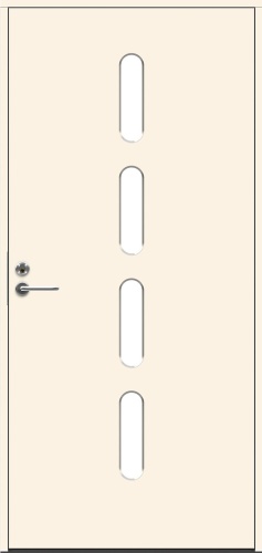  Теплая входная дверь SWEDOOR by Jeld-Wen Character Beat Eco, М10x21, Правая, Белый NCS S 0502-Y