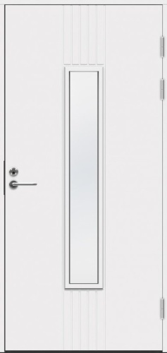 Теплая входная дверь SWEDOOR by Jeld-Wen Function F2050 W28 белая с замком LC200,  90 x 210,  Правая