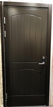 Теплая входная дверь SWEDOOR by Jeld-Wen Function F2000, коричневая (цвет RR32), М9*21, левая