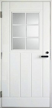 Дверь входная Kaski VO2_6RX, белая + VAL565SETC (Ручка и цилиндр в комплекте)
