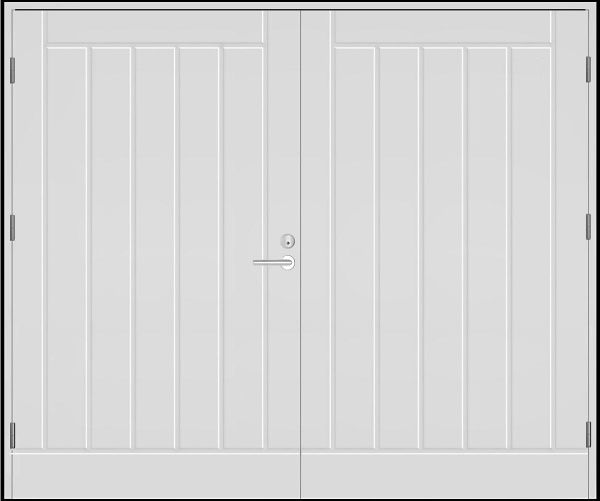 Гаражные ворота Kaski UO1AO, Белый NCS S 0502-Y, М25*20, Левая