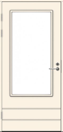 Дверь входная террасная SWEDOOR by Jeld-Wen PO1893 W16, M9x21, Левая, Белый NCS S 0502-Y