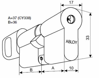  ABLOY DIN CY338U - ( Novel)