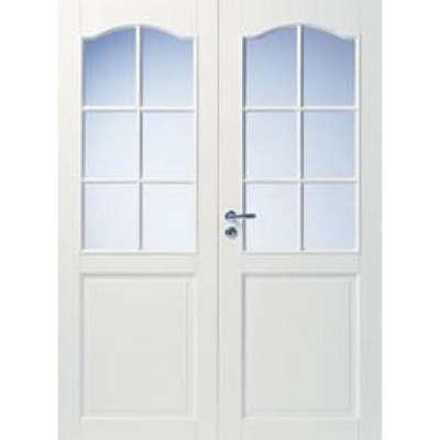 Дверь белая массивная SWEDOOR by Jeld-Wen Craft 111, двустворчатая фотография