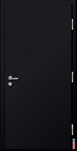 Тёплая входная дверь NORD FIN DOORS NFD11, чёрная, в комплекте с фурнитурой ABLOY фотография