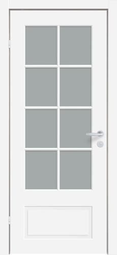 Дверь белая филенчатая Nord Fin Doors 42, Белый NCS S 0502-Y, M9x21, Левая