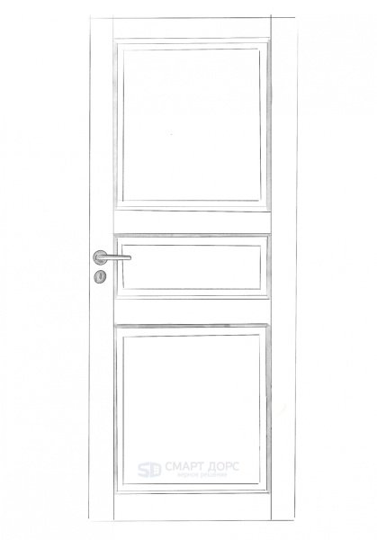 Дверь Nord Fin Doors модель 101, Белый NCS S 0502-Y, M10x21