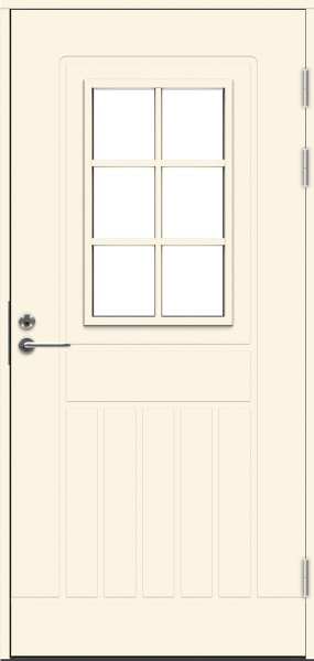 Теплая входная дверь SWEDOOR by Jeld-Wen Function F1848 W71, М9x21, Правая, Белый NCS S 0502-Y