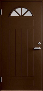 Теплая входная дверь SWEDOOR by Jeld-Wen Basic B0050, коричневая (цвет RR32)