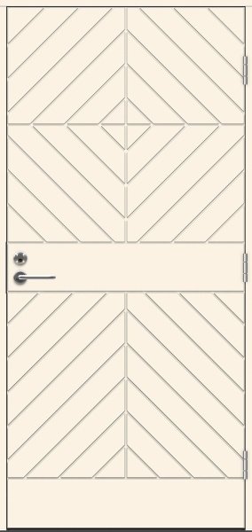 Теплая входная дверь SWEDOOR by Jeld-Wen Classic Grieg Eco, M10x21, Правая