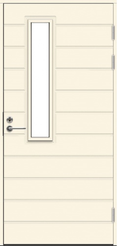 Теплая входная дверь SWEDOOR by Jeld-Wen Function F1893 W22, М10x21, Правая, Белый NCS S 0502-Y