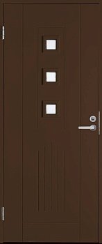 Теплая входная дверь SWEDOOR by Jeld-Wen Basic B0060, коричневая (цвет RR32)