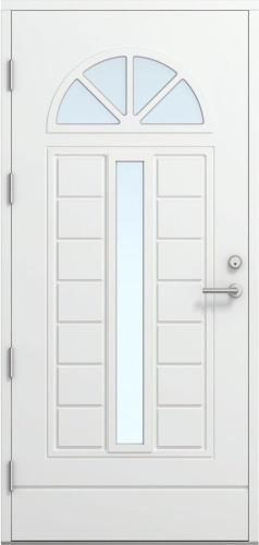 Дверь входная Kaski FE107, Белый NCS S 0502-Y, M10x21, Левая