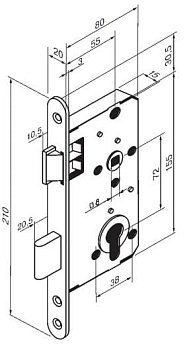 Корпус замка Abloy (Аблой) 4262