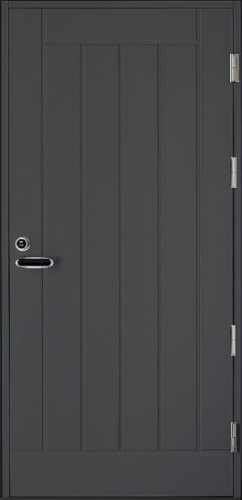  Дверь входная Kaski UO1, тёмно-серая, Тёмно-серый, RR23, M9x21, Правая