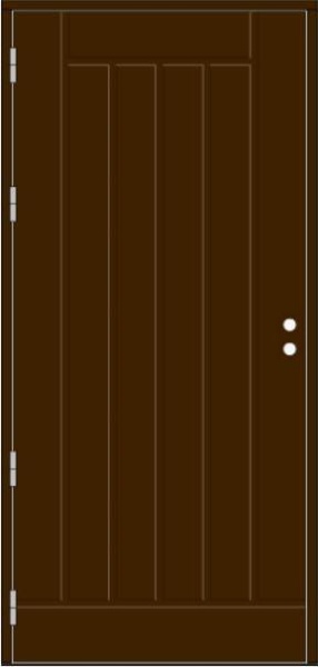 Дверь входная Kaski UO1, тёмно-коричневая, с замком ASSA 8765, М9*21, ПРАВАЯ