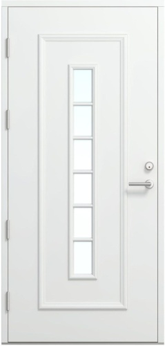 Дверь входная Kaski Pauha, Белый NCS S 0502-Y, M10x21, Левая