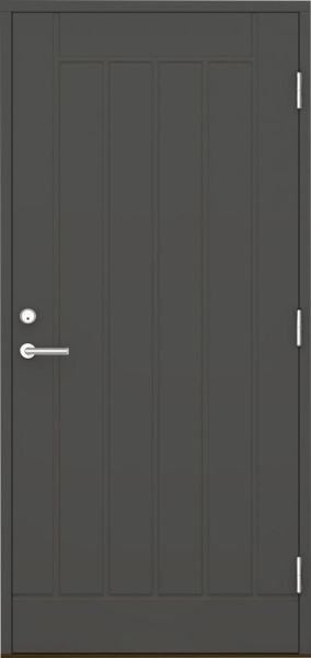 Дверь входная Kaski VO2X, тёмно-серая + VAL565SETC, Тёмно-серый, RR23, 9*21, правое