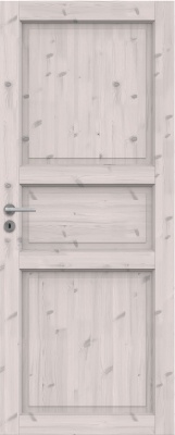 Комплект сосновой двери SWEDOOR Tradition 51, белый лак: полотно + коробка фотография