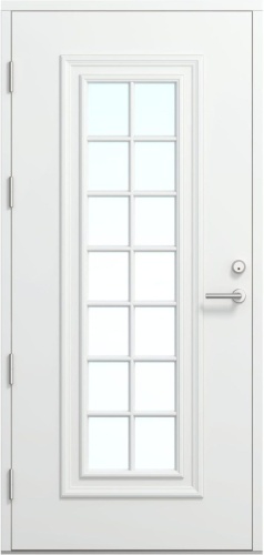 Дверь входная Kaski Seliskeri Saaristo, Белый NCS S 0502-Y, M10x21, Левая