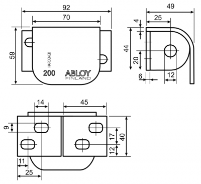  Abloy PL200/202       12 .