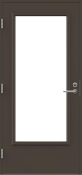 Входная дверь для террас и балконов SWEDOOR by Jeld-Wen Terrace Eco Eufrat W18, Специальный размер, Левая, Коричневый NCS S 8005-Y20R*