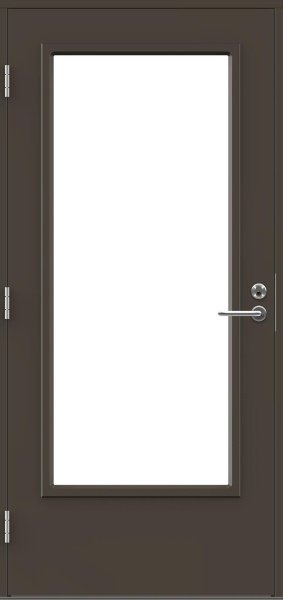 Входная дверь для террас и балконов SWEDOOR by Jeld-Wen Terrace Eco Eufrat W18, Специальный размер, Левая, Коричневый NCS S 8005-Y20R*