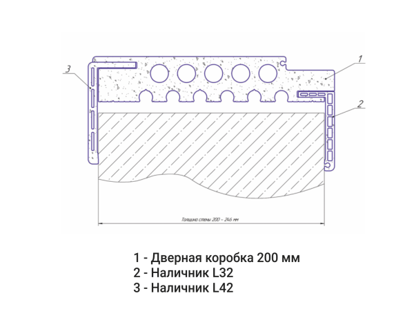 Наличник телескопический 70x42 мм