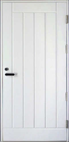  Дверь входная Kaski UO1, белая, Белый NCS S 0502-Y, M9x21, Правая
