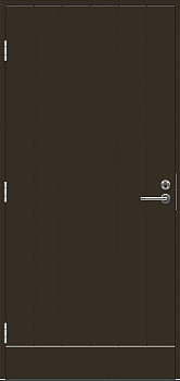 Теплая входная дверь SWEDOOR by Jeld-Wen Function Barents Eco с замком ASSA 565, тёмно-коричневая