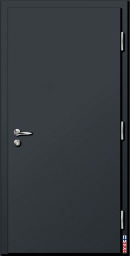 Тёплая входная дверь NORD FIN DOORS NFD11, серая, в комплекте с фурнитурой ABLOY фотография