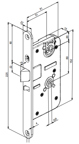 Замок ABLOY®  LE186 ONE FIT