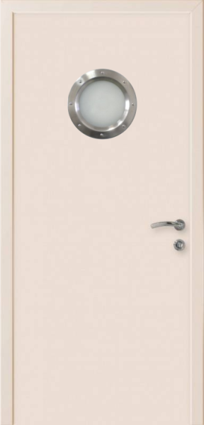 Дверь Kapelli classic с иллюминатором RAL9001, 7*21