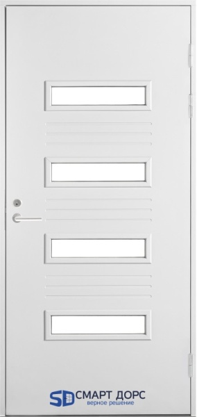 Теплая входная дверь SWEDOOR by Jeld-Wen Function F2054 W53, М10x21, Правая, Белый NCS S 0502-Y