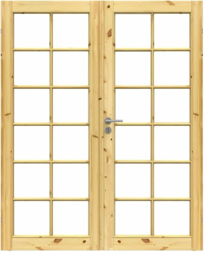 Дверь сосновая SWEDOOR by Jeld-Wen Tradition 58, двустворчатая, M15x21, Универсальная, Сосна прозрачный лак