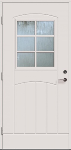 Теплая входная дверь NORD-FIN-DOORS EU2000L, белая, M10x21, Левая