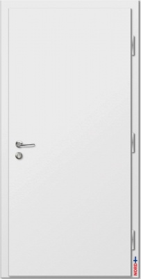 Тёплая входная дверь NORD FIN DOORS NFD11, белая, в комплекте с фурнитурой ABLOY фотография