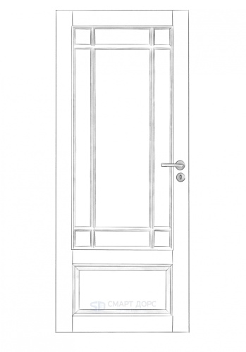  Дверь Смарт Дорс модель 130, Белый NCS S 0502-Y, M10x21, Левая