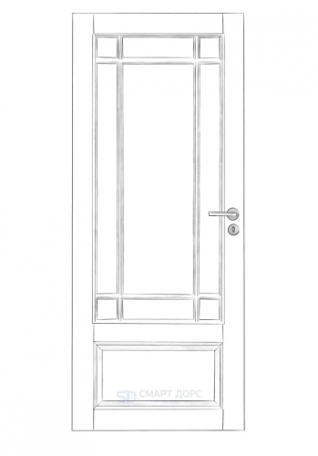 Дверь Nord Fin Doors модель 130, Белый NCS S 0502-Y, M10x21, Левая