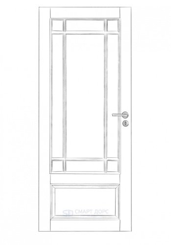Дверь Nord Fin Doors модель 130, Белый NCS S 0502-Y, M10x21, Левая
