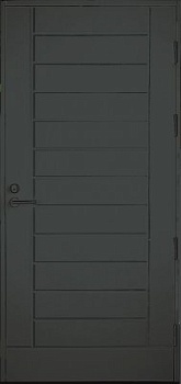 УЦЕНКА (№58) UO6 KASKI глухая, Серая RR23, 10*21, ЛЕВАЯ, замок ASSA 8765