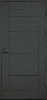 УЦЕНКА (№58) UO6 KASKI глухая, Серая RR23, 10*21, ЛЕВАЯ, замок ASSA 8765