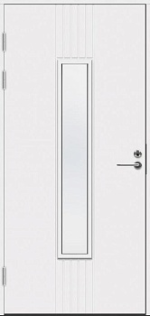 Теплая входная дверь SWEDOOR by Jeld-Wen Function F2050 W28 белая с замком LC200
