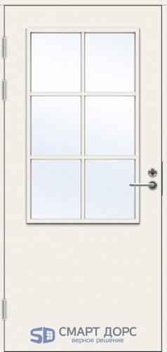 Дверь входная террасная SWEDOOR by Jeld-Wen PO2090 W14 с переплетом, M9x21, Левая, Белый NCS S 0502-Y